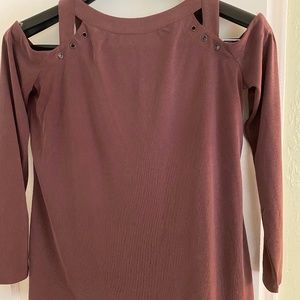 Plum, Open shlder lng sleeve Rock & Republic XS/S